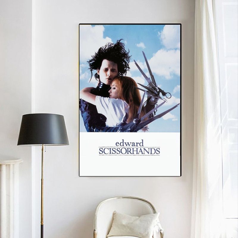 Edward Scissorhands 1990 MOVIE Poster Canvas Wall Art Home Decor (No Frame) - Image 3