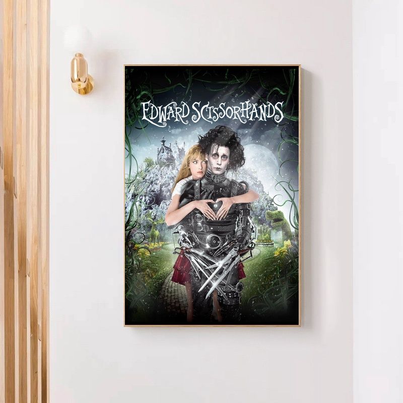 Edward Scissorhands 1990 MOVIE Poster Canvas Wall Art Home Decor (No Frame) - Image 4