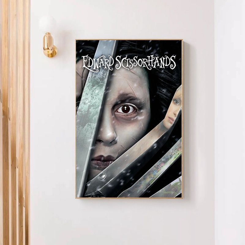 Edward Scissorhands 1990 MOVIE Poster Canvas Wall Art Home Decor (No Frame) - Image 4
