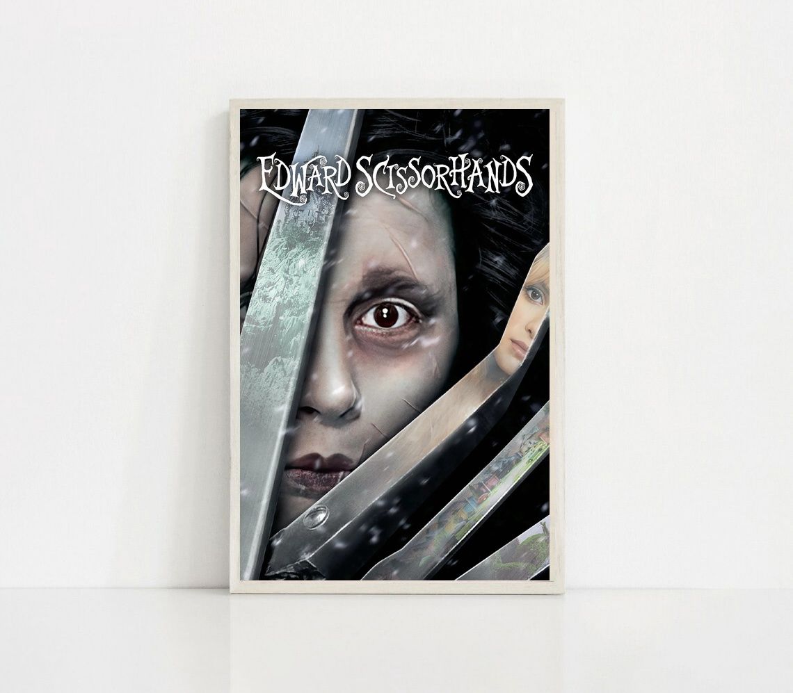 Edward Scissorhands 1990 MOVIE Poster Canvas Wall Art Home Decor (No Frame) - Image 2