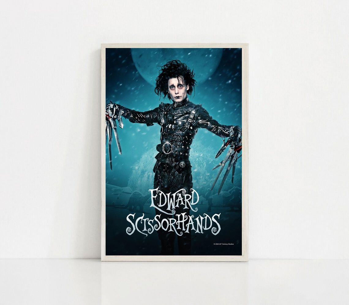 Edward Scissorhands 1990 MOVIE Poster Canvas Wall Art Home Decor (No Frame)