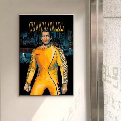 The Running Man 1987 MOVIE Poster Canvas Wall Art Home Decor (No Frame)