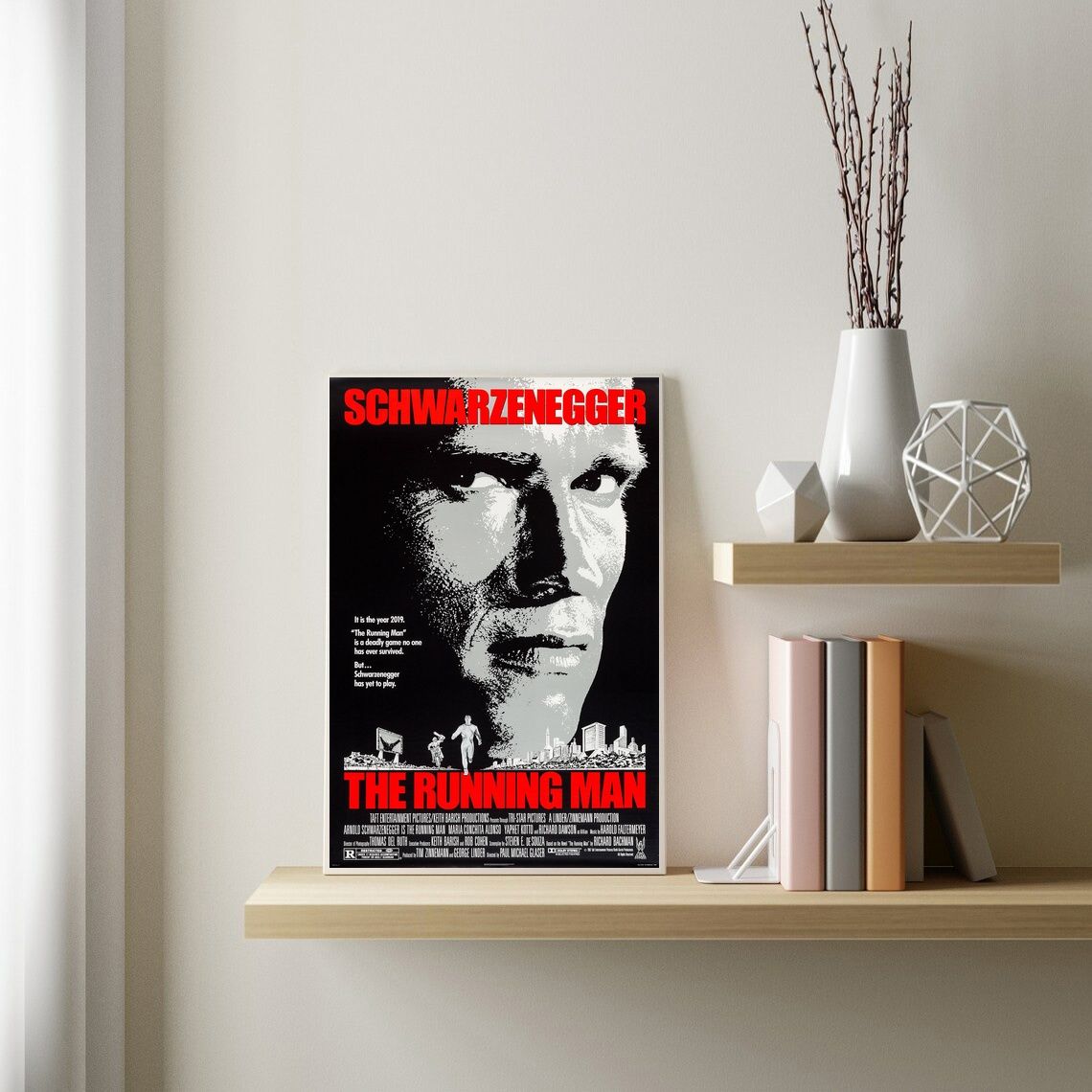 The Running Man 1987 MOVIE Poster Canvas Wall Art Home Decor (No Frame) - Image 3