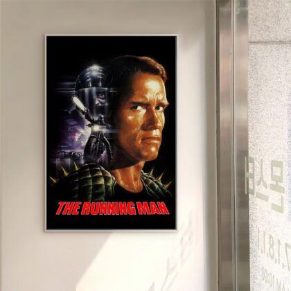 The Running Man 1987 MOVIE Poster Canvas Wall Art Home Decor (No Frame)