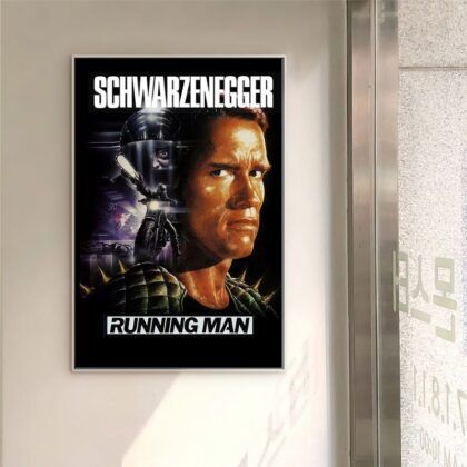 The Running Man 1987 MOVIE Poster Canvas Wall Art Home Decor (No Frame)