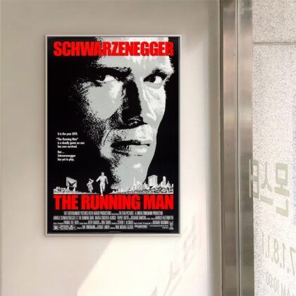 The Running Man 1987 MOVIE Poster Canvas Wall Art Home Decor (No Frame)