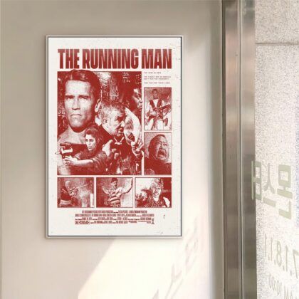 The Running Man 1987 MOVIE Poster Canvas Wall Art Home Decor (No Frame)