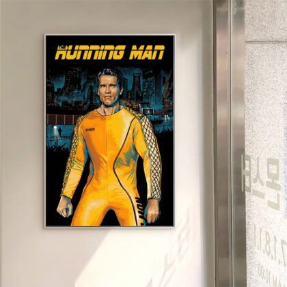 The Running Man 1987 MOVIE Poster Canvas Wall Art Home Decor (No Frame)
