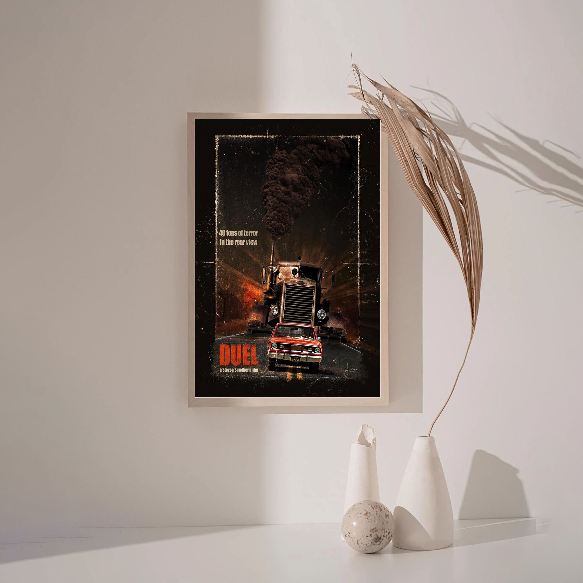 Duel MOVIE Poster Canvas Wall Art Home Decor (No Frame)