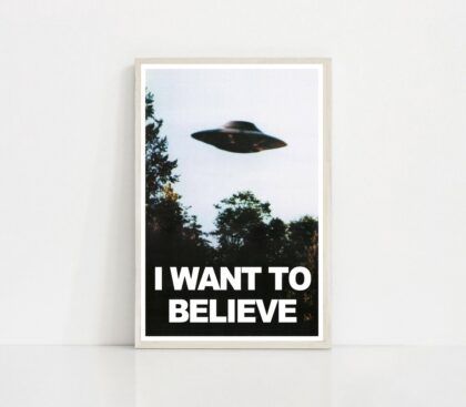 The X-Files I Want to Believe MOVIE Poster Canvas Wall Art Home Decor (No Frame)