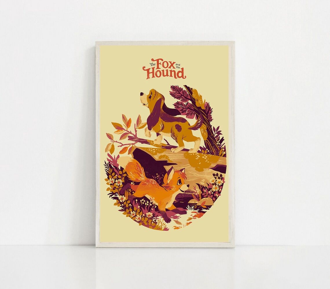 The Fox and the Hound MOVIE Poster Canvas Wall Art Home Decor (No Frame) - Image 4