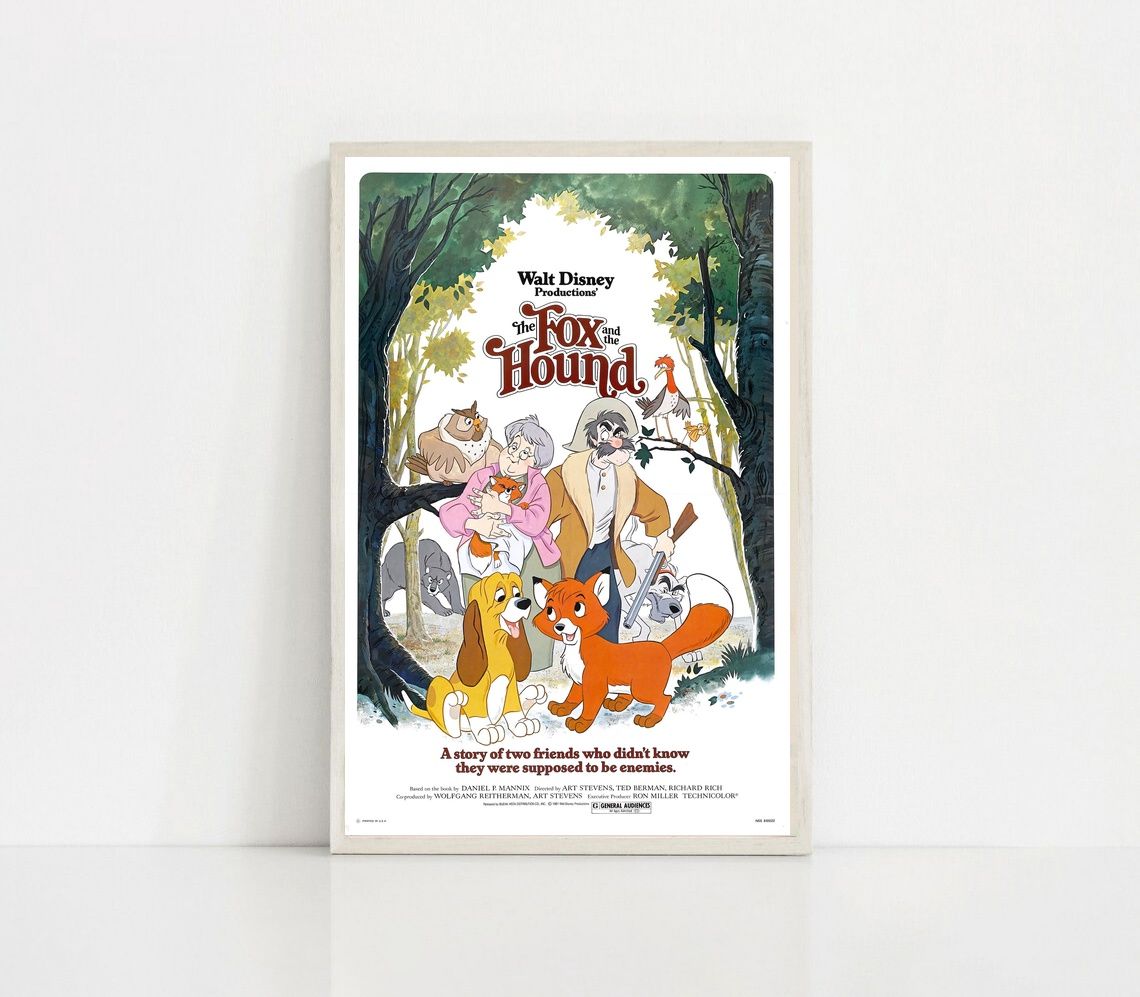 The Fox and the Hound MOVIE Poster Canvas Wall Art Home Decor (No Frame) - Image 4