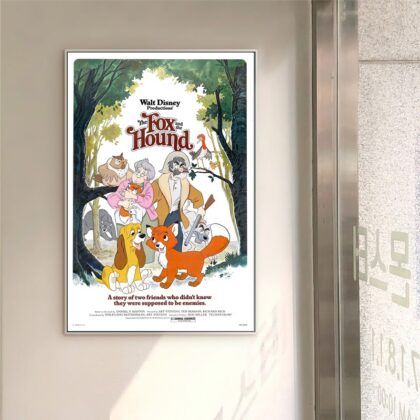 The Fox and the Hound MOVIE Poster Canvas Wall Art Home Decor (No Frame)