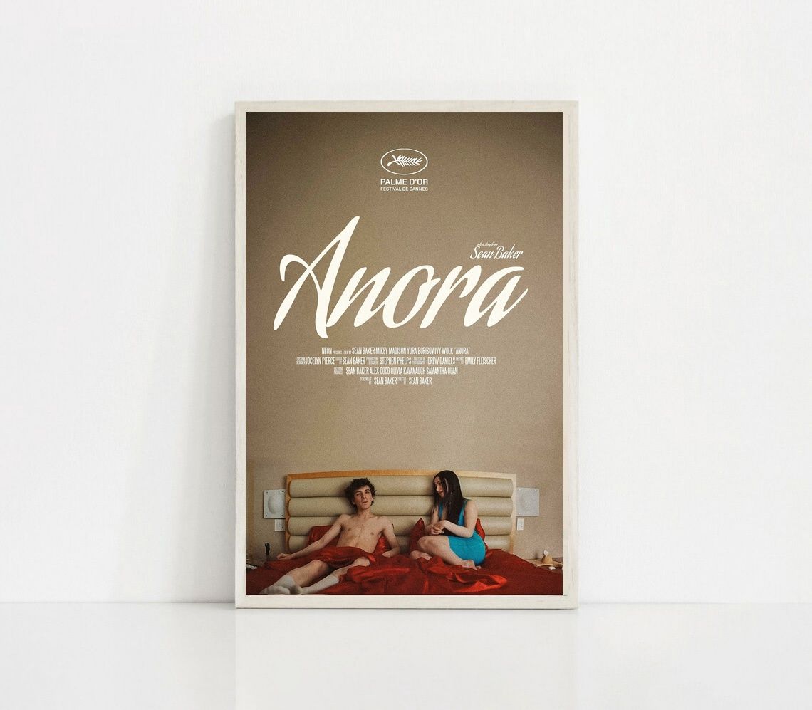 Anora 2025 MOVIE Poster Canvas Wall Art Home Decor (No Frame)