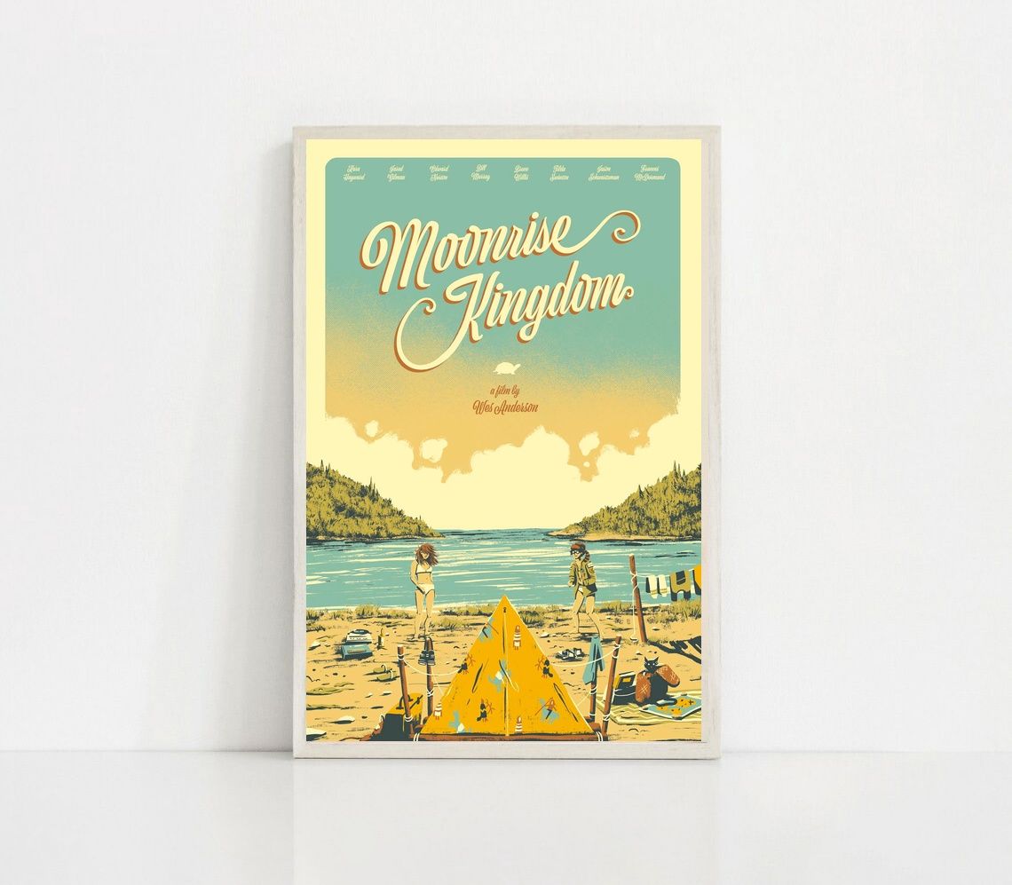 Moonrise Kingdom 2012 MOVIE Poster Canvas Wall Art Home Decor (No Frame)