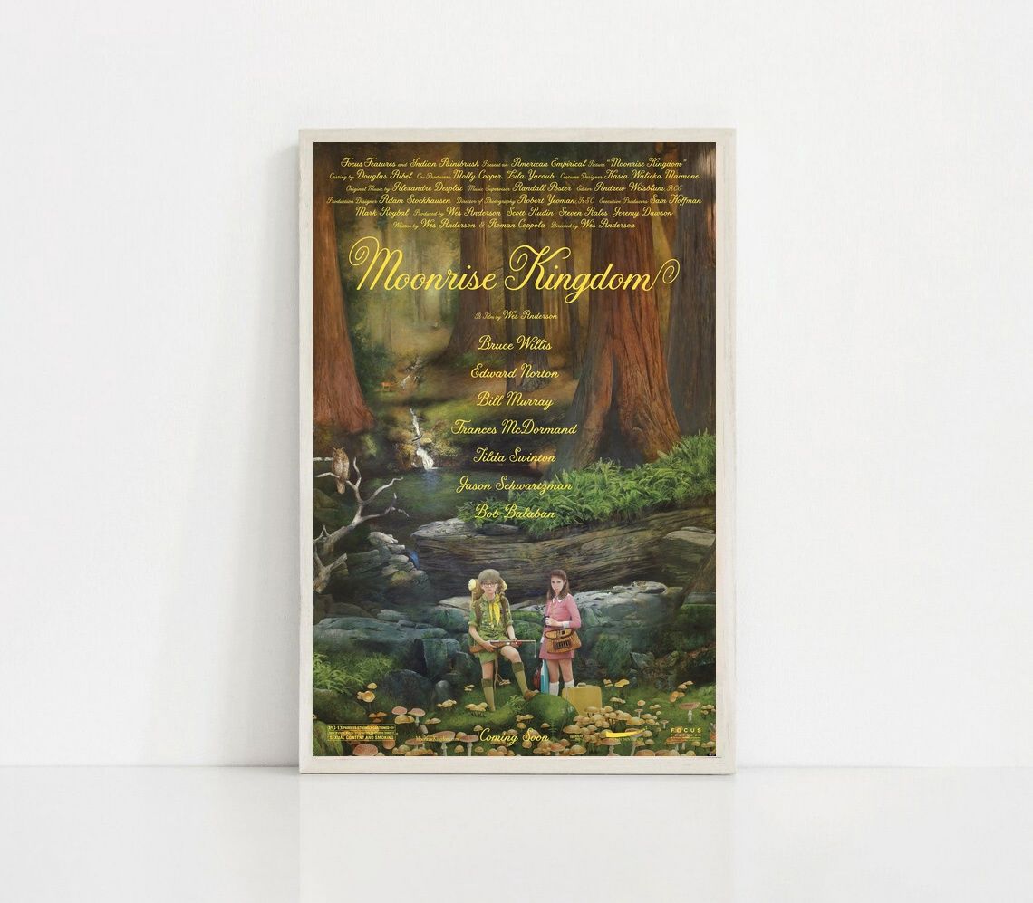 Moonrise Kingdom 2012 MOVIE Poster Canvas Wall Art Home Decor (No Frame)