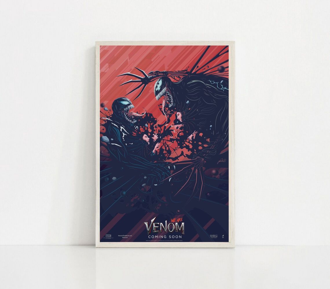 Venom 2018 MOVIE Poster Canvas Wall Art Home Decor (No Frame) - Image 2