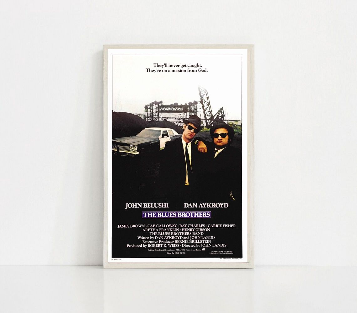 Blues brothers 1980 MOVIE Poster Canvas Wall Art Home Decor (No Frame)