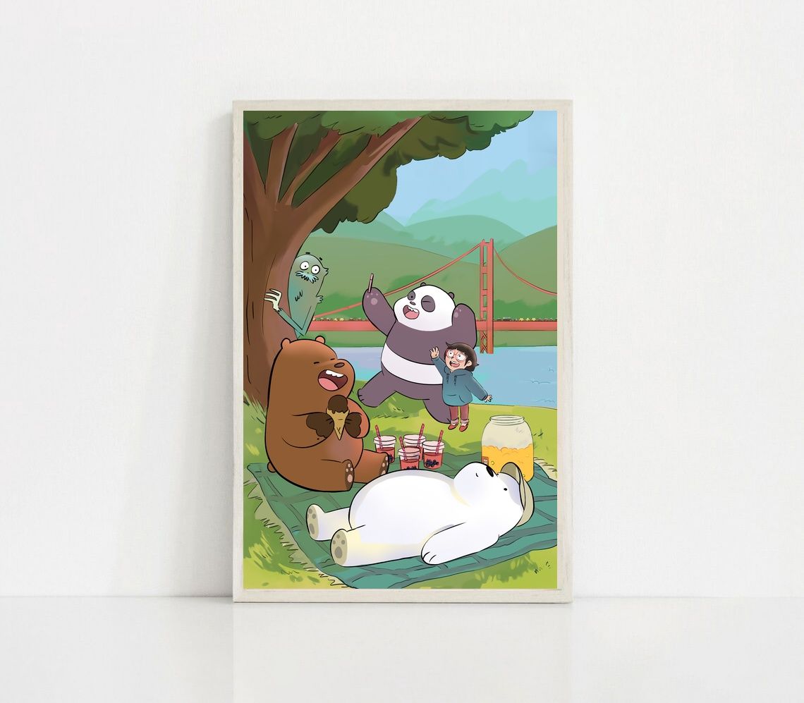 We Bare Bears MOVIE Poster Canvas Wall Art Home Decor (No Frame) - Image 2