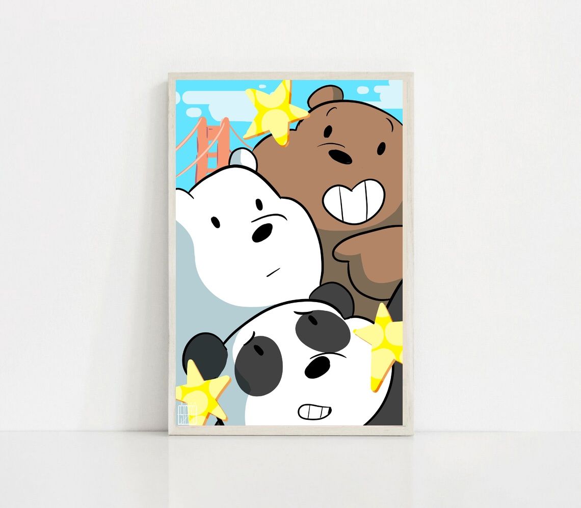 We Bare Bears MOVIE Poster Canvas Wall Art Home Decor (No Frame)