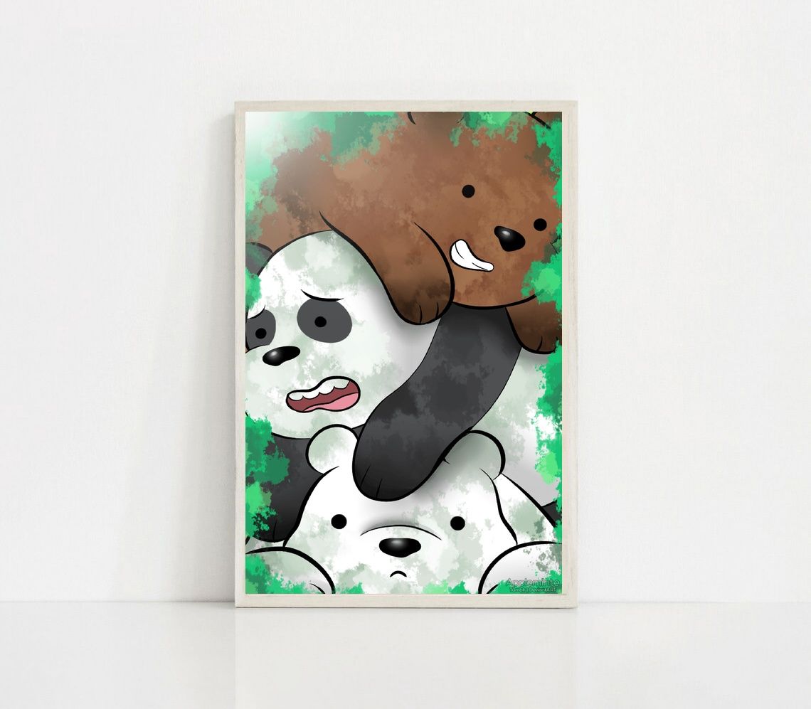 We Bare Bears MOVIE Poster Canvas Wall Art Home Decor (No Frame) - Image 2