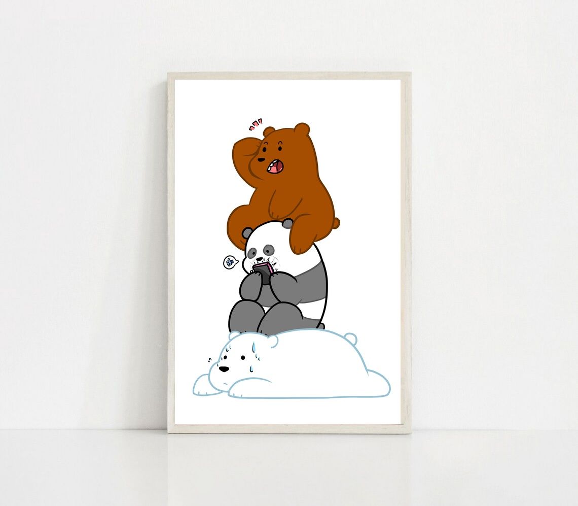 We Bare Bears MOVIE Poster Canvas Wall Art Home Decor (No Frame)