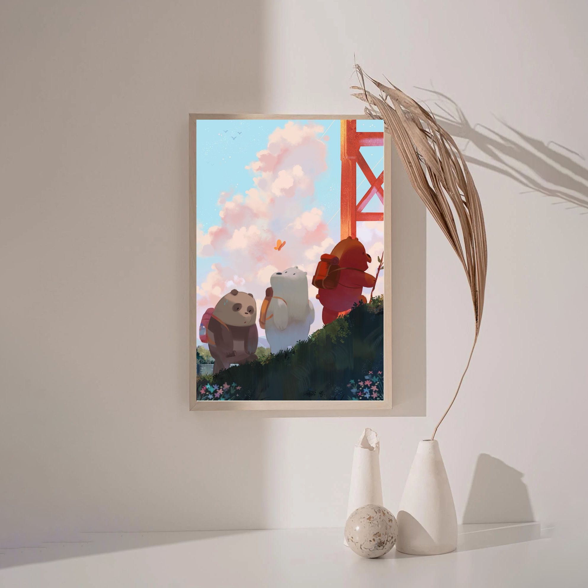 We Bare Bears MOVIE Poster Canvas Wall Art Home Decor (No Frame)