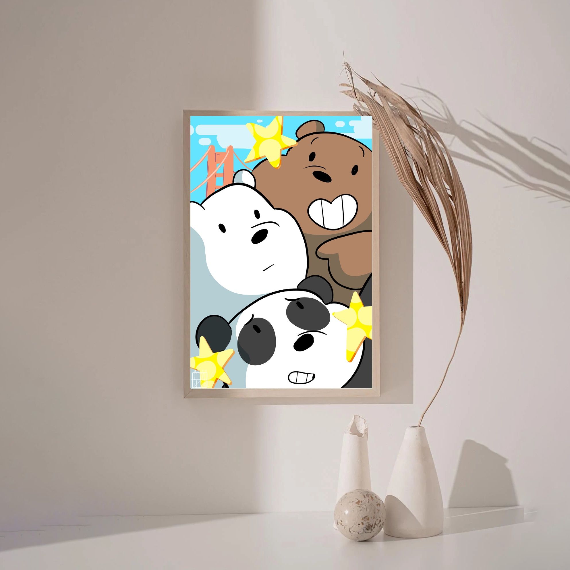 We Bare Bears MOVIE Poster Canvas Wall Art Home Decor (No Frame) - Image 3