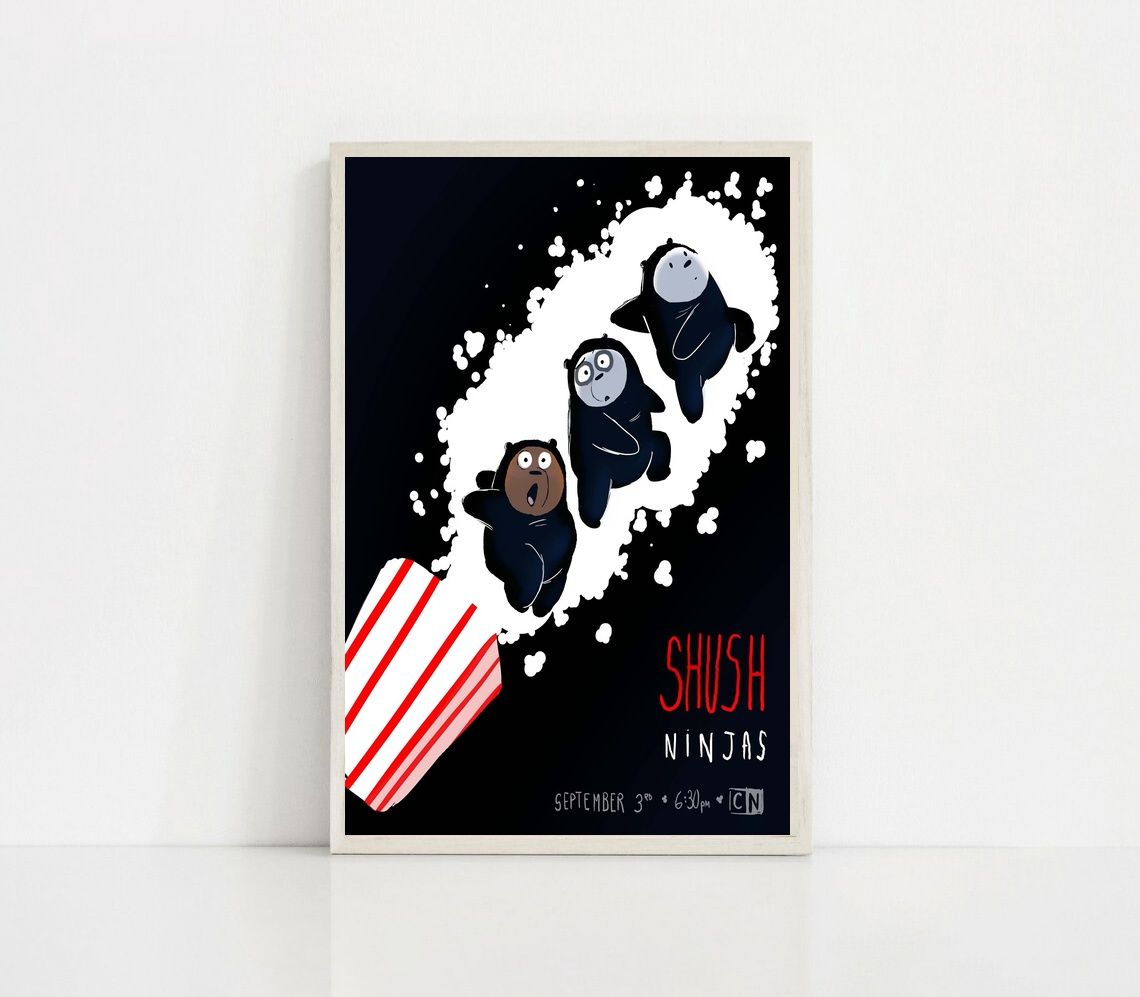 We Bare Bears MOVIE Poster Canvas Wall Art Home Decor (No Frame) - Image 2