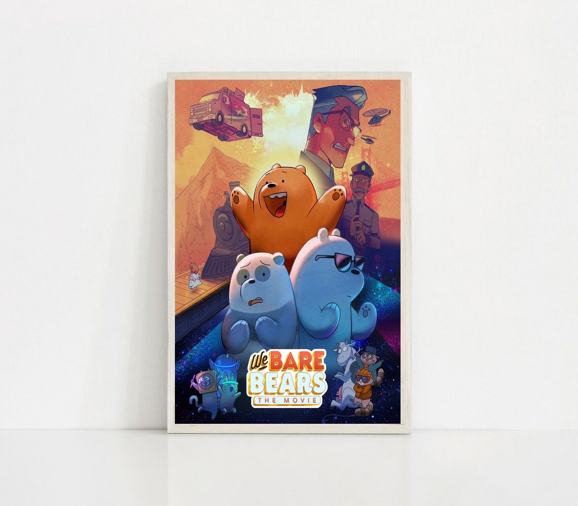 We Bare Bears MOVIE Poster Canvas Wall Art Home Decor (No Frame)