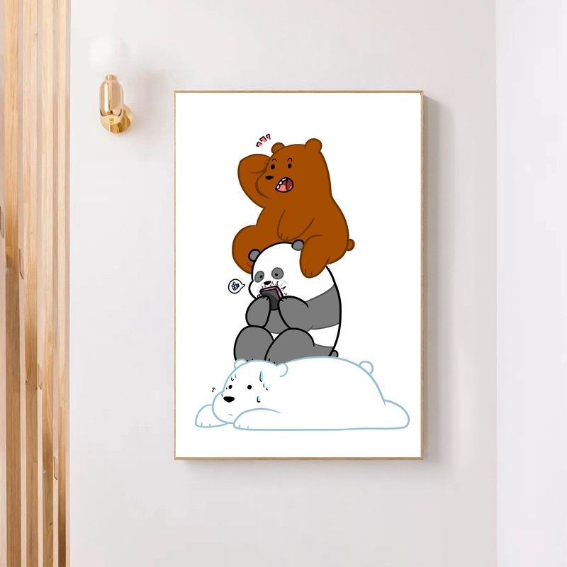 We Bare Bears MOVIE Poster Canvas Wall Art Home Decor (No Frame) - Image 4