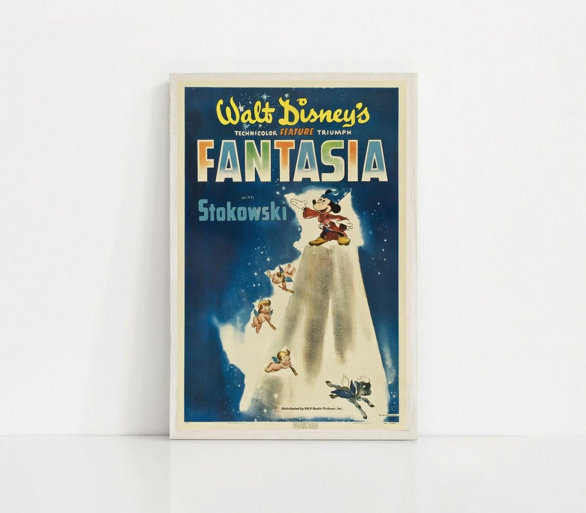 Fantasia 1940 MOVIE Poster Canvas Wall Art Home Decor (No Frame)
