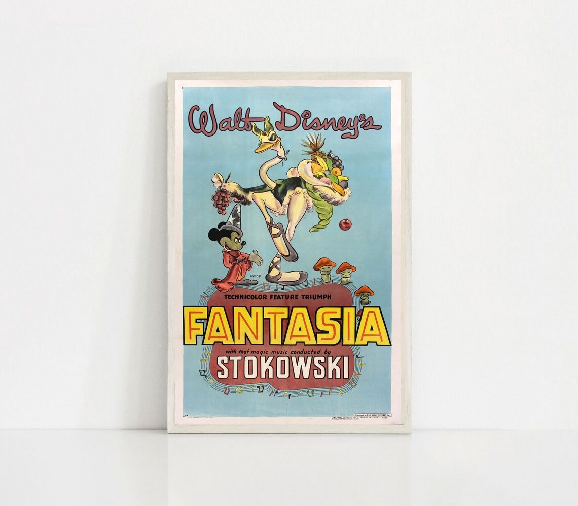 Fantasia 1940 MOVIE Poster Canvas Wall Art Home Decor (No Frame)