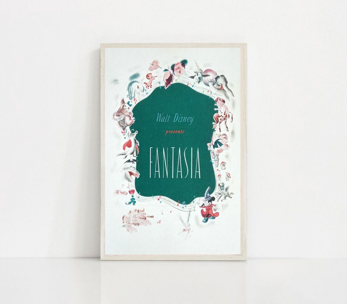 Fantasia 1940 MOVIE Poster Canvas Wall Art Home Decor (No Frame)