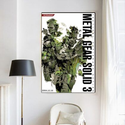 metal gear solid GAME Poster Canvas Wall Art Home Decor (No Frame)