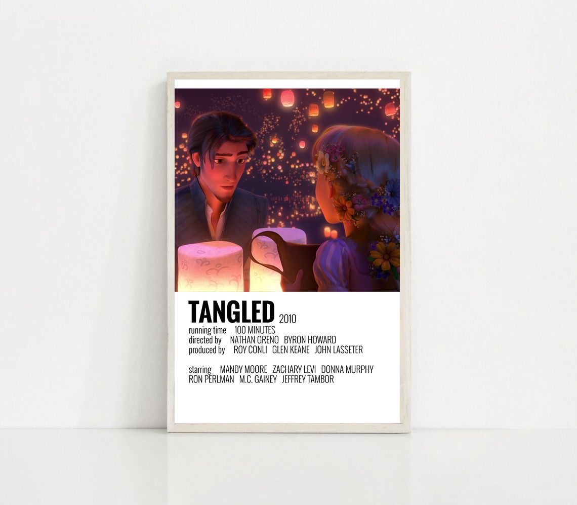 Tangled 2010 MOVIE Poster Canvas Wall Art Home Decor (No Frame) - Image 2