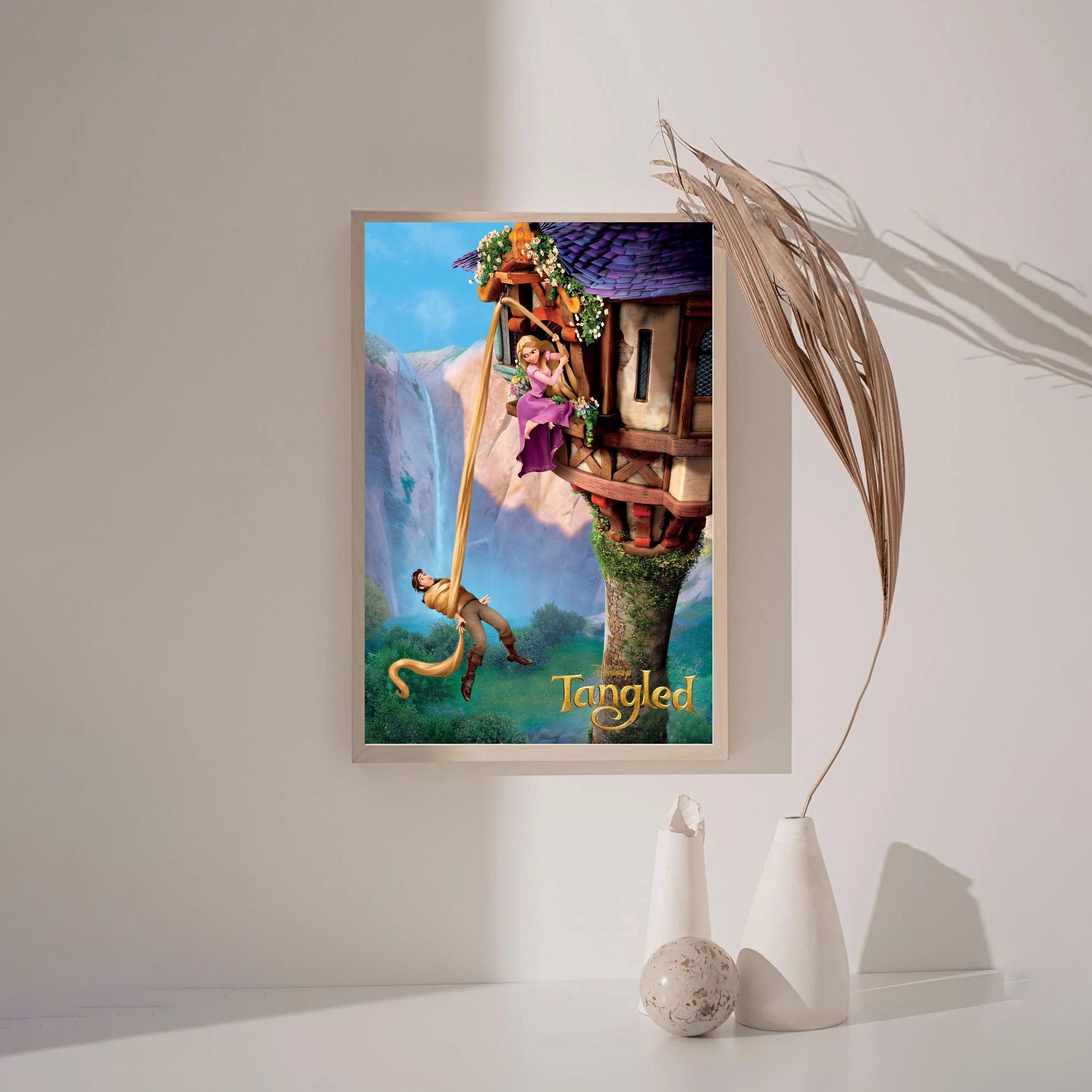 Tangled 2010 MOVIE Poster Canvas Wall Art Home Decor (No Frame)