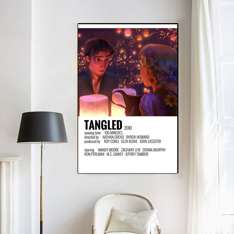 Tangled 2010 MOVIE Poster Canvas Wall Art Home Decor (No Frame) - Image 3