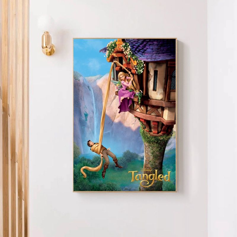 Tangled 2010 MOVIE Poster Canvas Wall Art Home Decor (No Frame) - Image 4