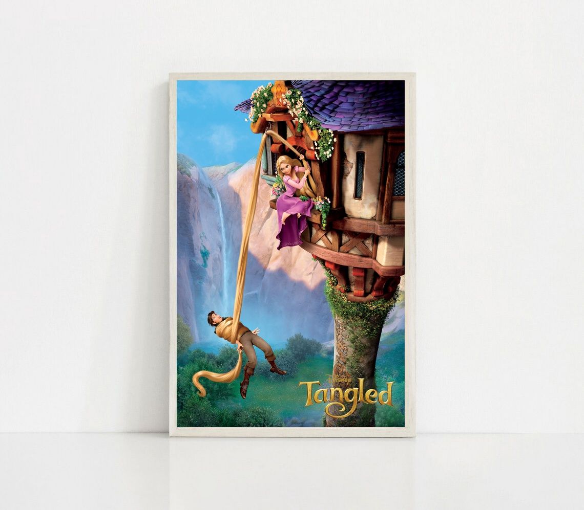 Tangled 2010 MOVIE Poster Canvas Wall Art Home Decor (No Frame) - Image 2