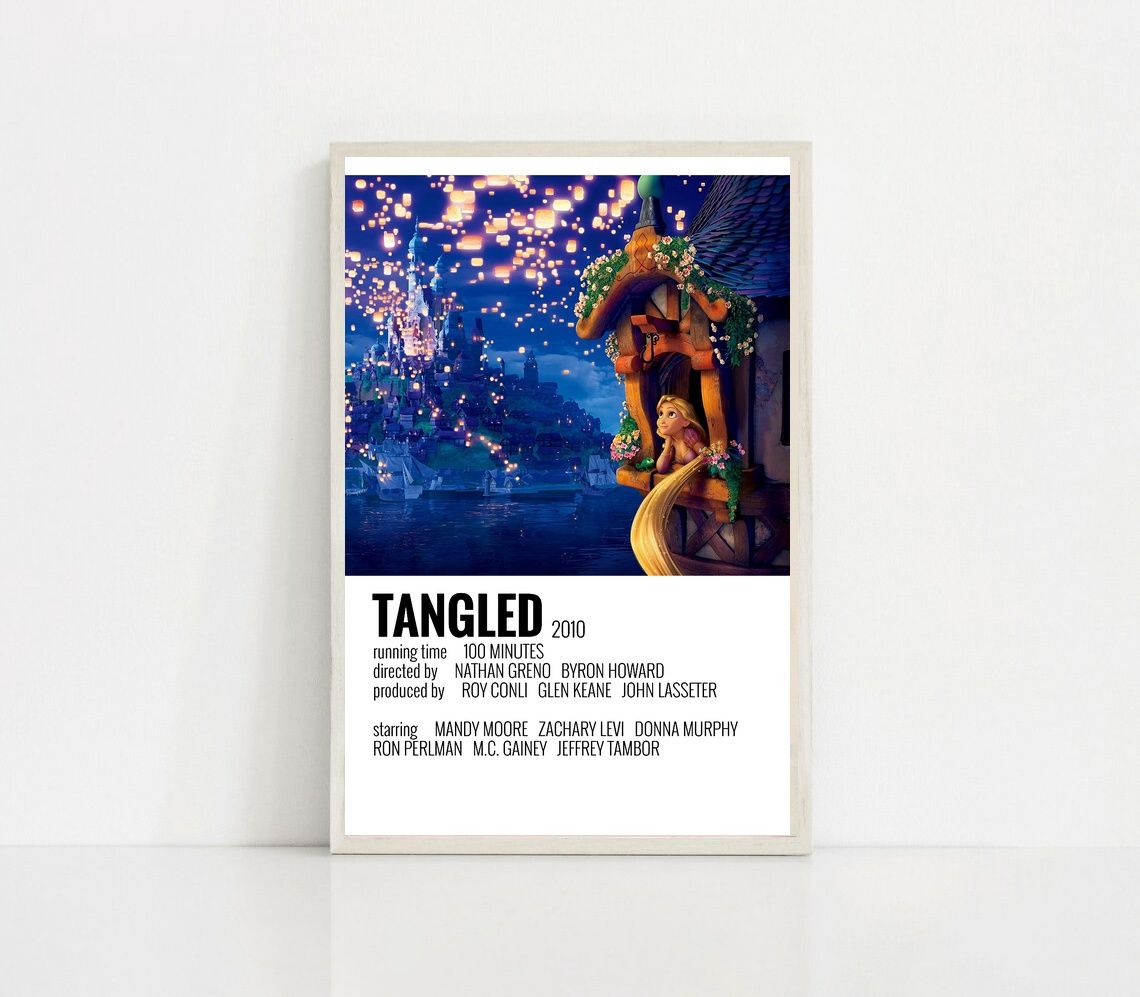 Tangled 2010 MOVIE Poster Canvas Wall Art Home Decor (No Frame)