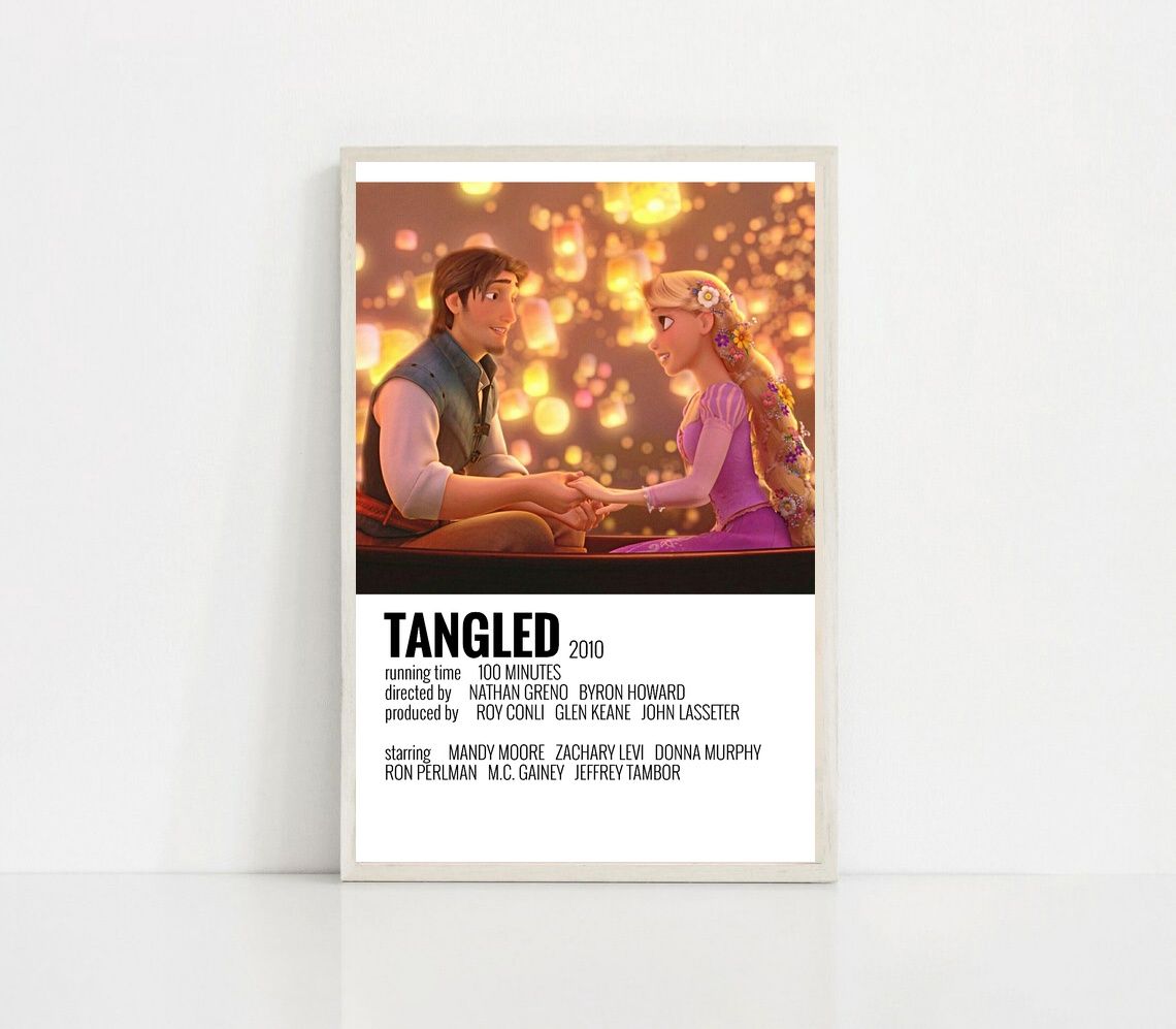 Tangled 2010 MOVIE Poster Canvas Wall Art Home Decor (No Frame)