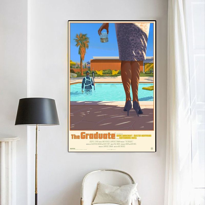 the graduate MOVIE Poster Canvas Wall Art Home Decor (No Frame) - Image 4