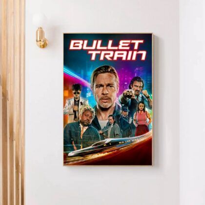 Bullet Train 2022 MOVIE Poster Canvas Wall Art Home Decor (No Frame)