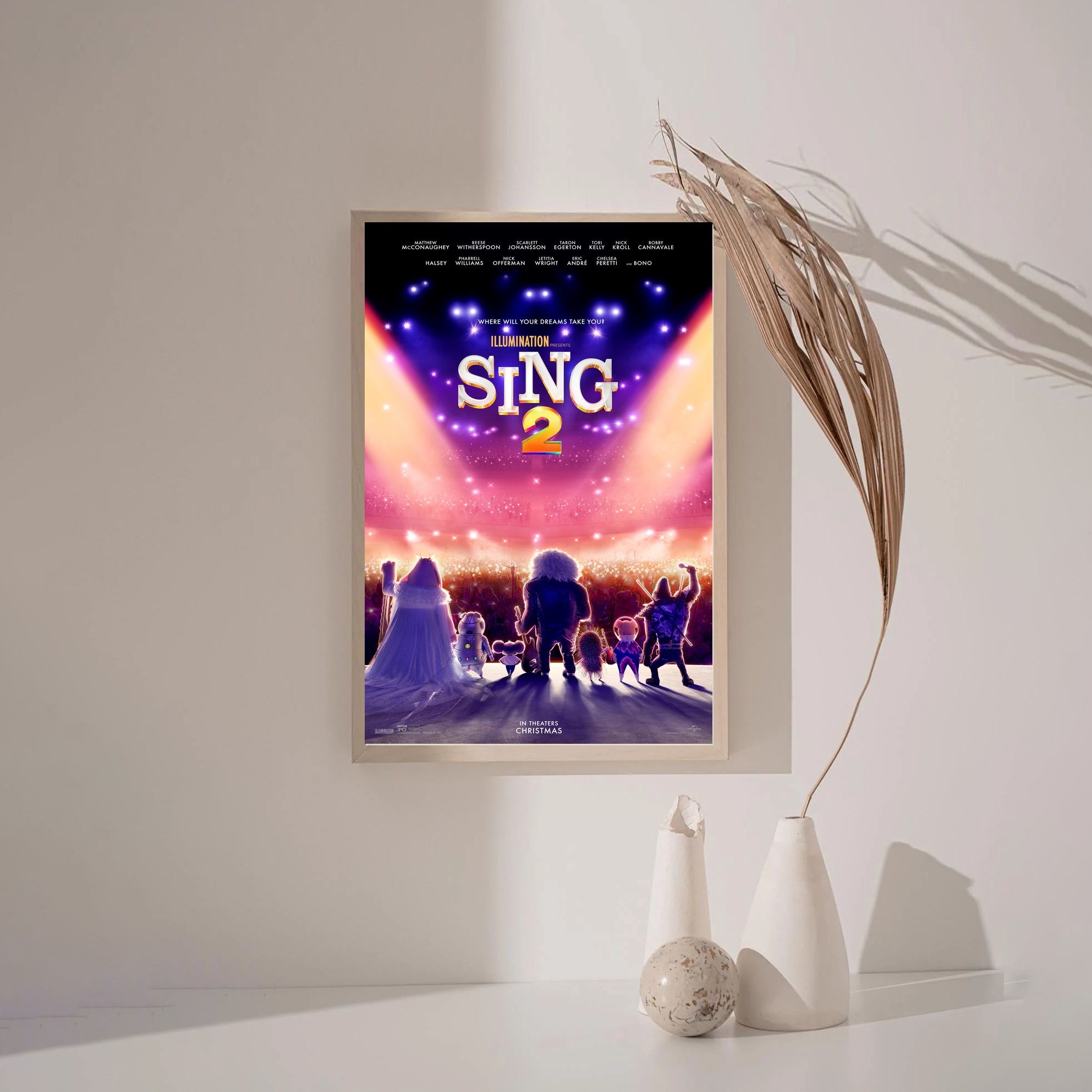 Sing 2 SING 1 MOVIE Poster Canvas Wall Art Home Decor (No Frame) - Image 3