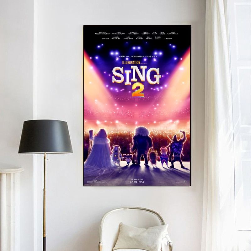 Sing 2 SING 1 MOVIE Poster Canvas Wall Art Home Decor (No Frame) - Image 4