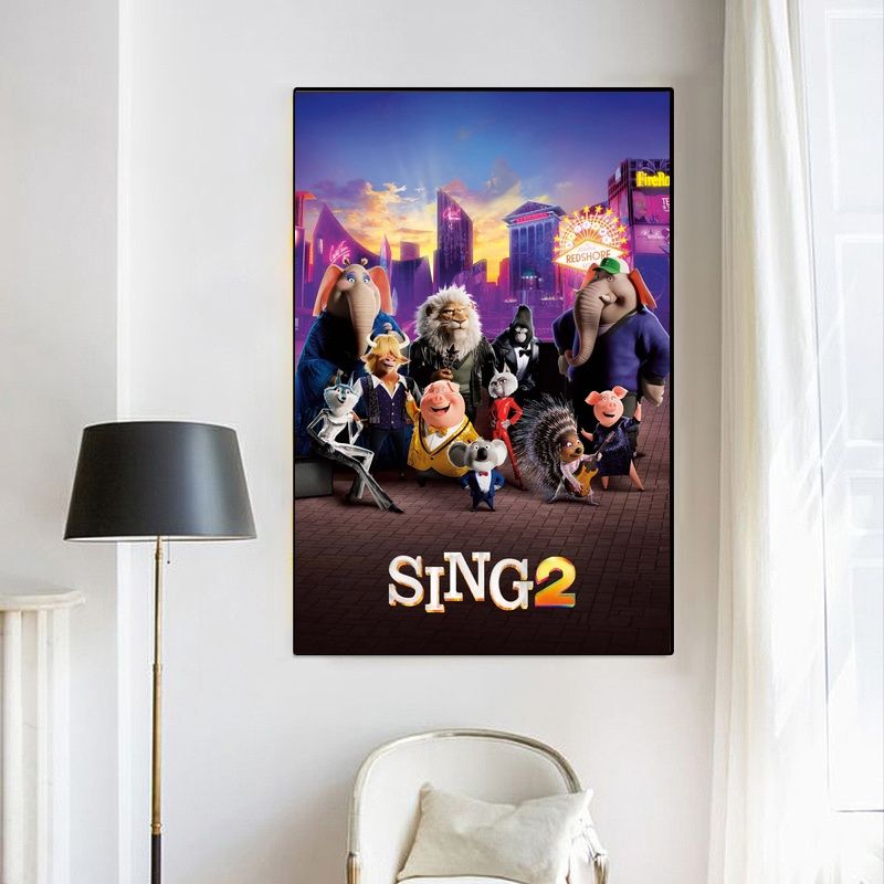 Sing 2 SING 1 MOVIE Poster Canvas Wall Art Home Decor (No Frame) - Image 4