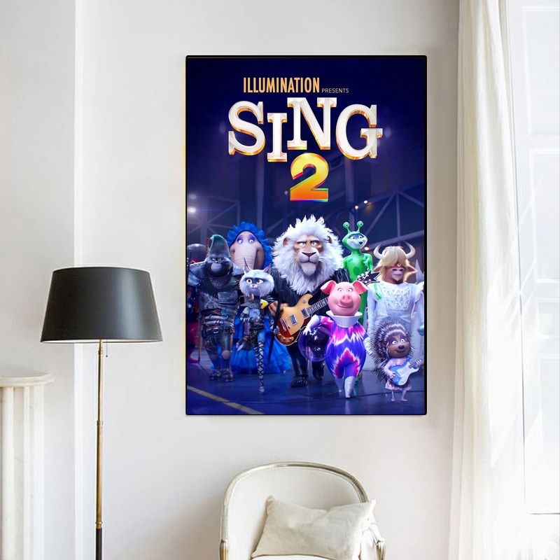 Sing 2 SING 1 MOVIE Poster Canvas Wall Art Home Decor (No Frame) - Image 4