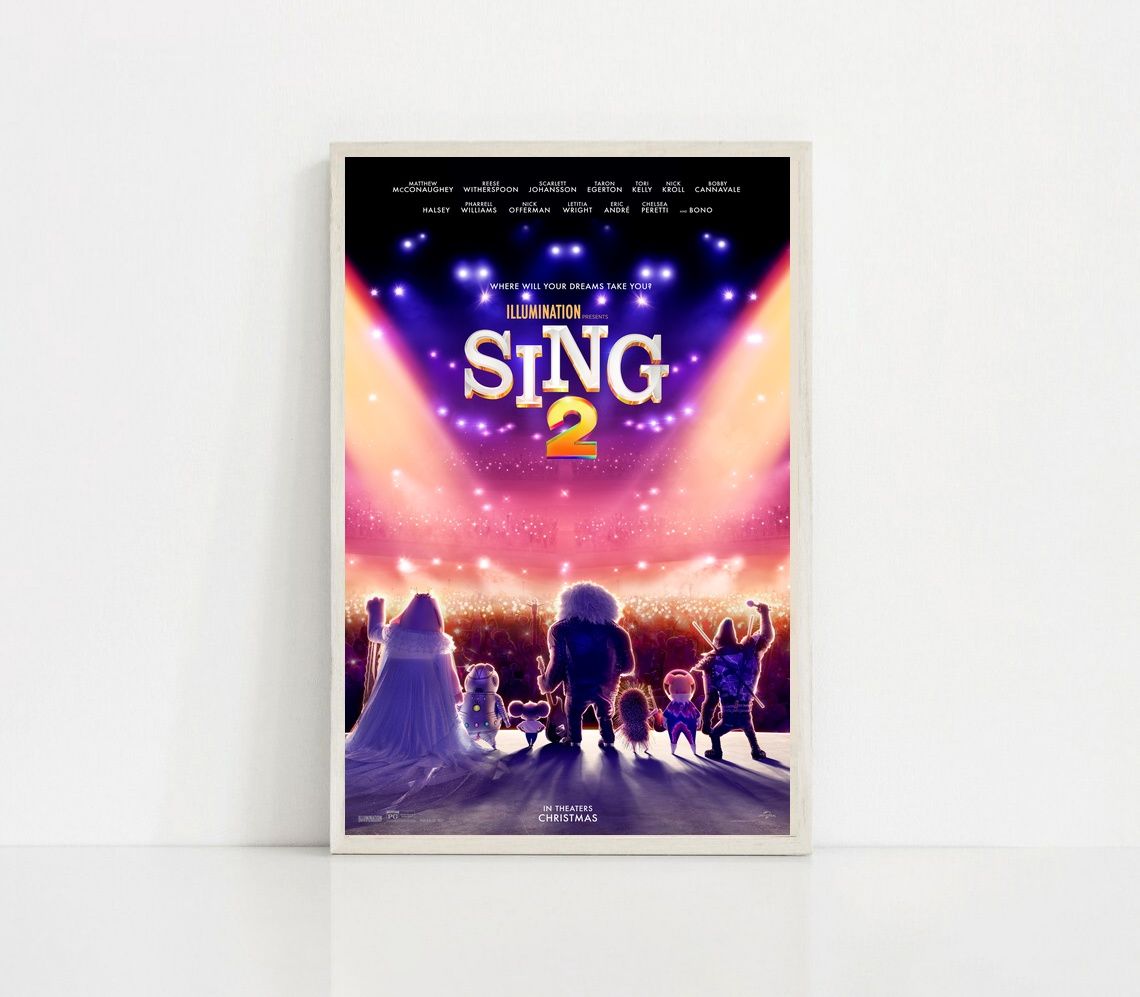 Sing 2 SING 1 MOVIE Poster Canvas Wall Art Home Decor (No Frame)