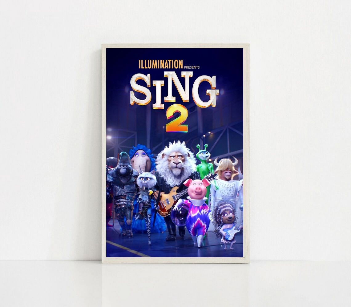 Sing 2 SING 1 MOVIE Poster Canvas Wall Art Home Decor (No Frame) - Image 2
